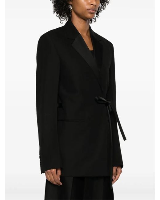 Totême Black Wool Blend Blazer Jacket