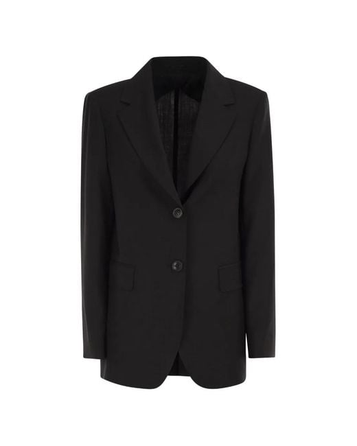 Max Mara Black Blazer À Simple Boutonnage