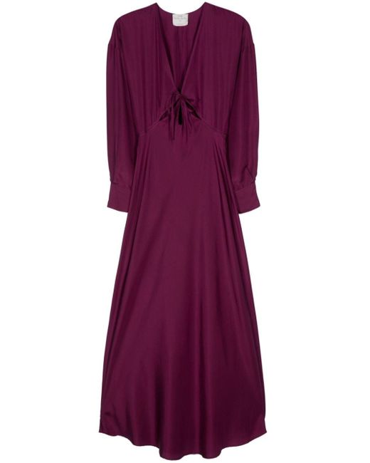 Forte Forte Purple Silk Maxi Dress