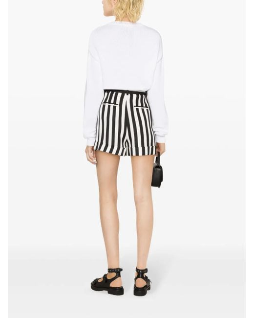 Moschino Black Striped Shorts