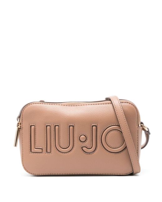 Liu Jo Pink Embossed-logo Crossbody Bag
