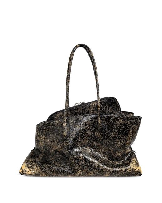 The Attico Black Medium La Passeggiata Tote Bag