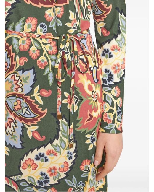 Etro Jurk Met Abstract Patroon in het Green