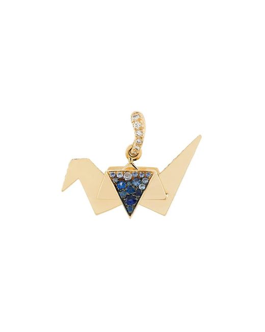 Aurelie Bidermann White Origami Sapphire And Diamond Pendant