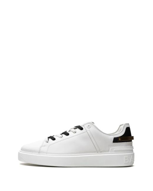 メンズ Balmain B-court "gold Strap" スニーカー White