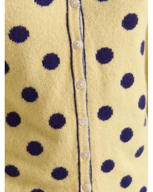 Damson Madder Natural Polka-Dot Reversible Cardigan