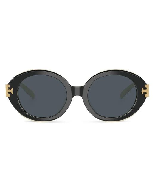 Tory Burch Blue Round-Frame Sunglasses