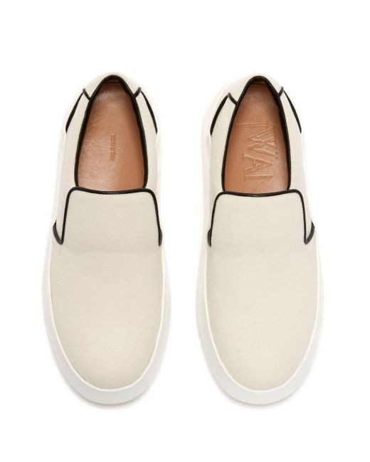 J.W. Anderson White Slip-on Leather Sneakers for men