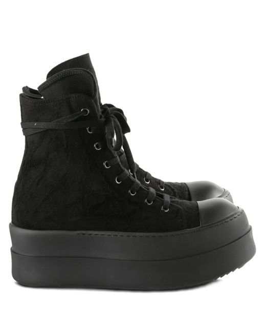Rick Owens Black Round-Toe Sneakers