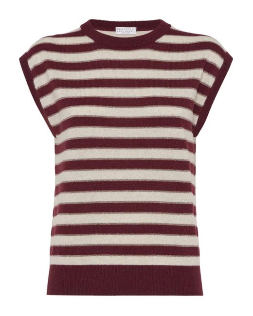 Brunello Cucinelli カシミア ニットトップ Red
