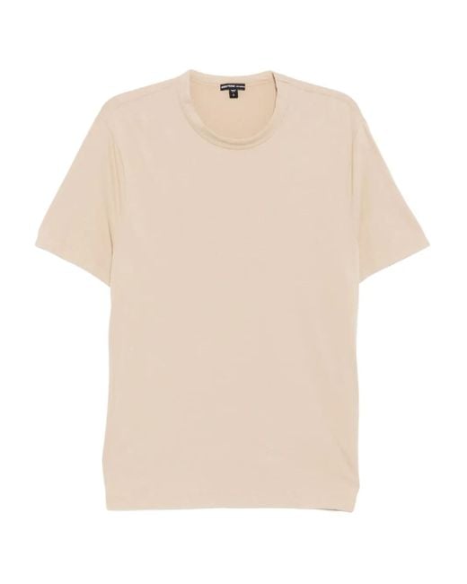 James Perse White Heavy Luxe Crew Tee for men