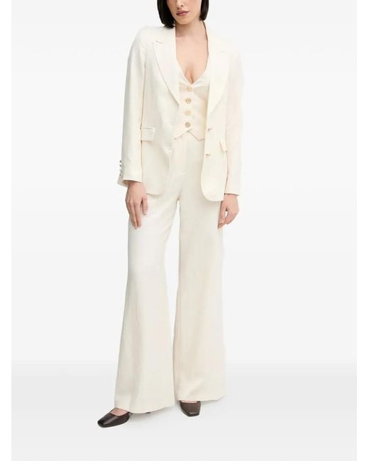 GAUDI White V-Neck Buttoned Vest