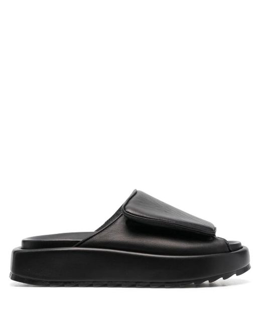 Gia Borghini Black Gia 1 New Leather Slides