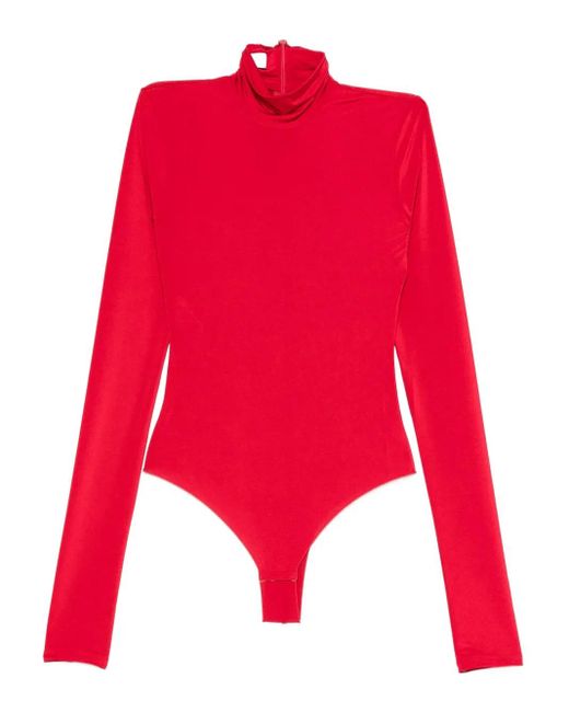ANDAMANE Red Long-Sleeve Roll-Neck Body