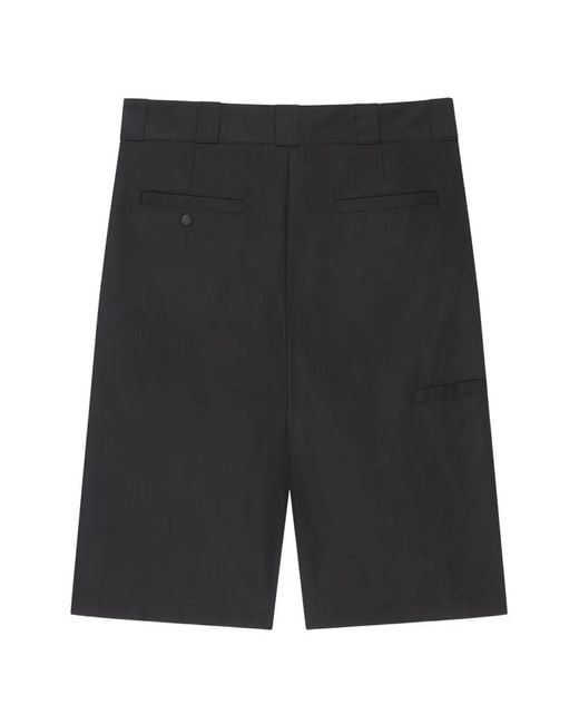 Givenchy Gray Logo-Patch Chino Shorts for men