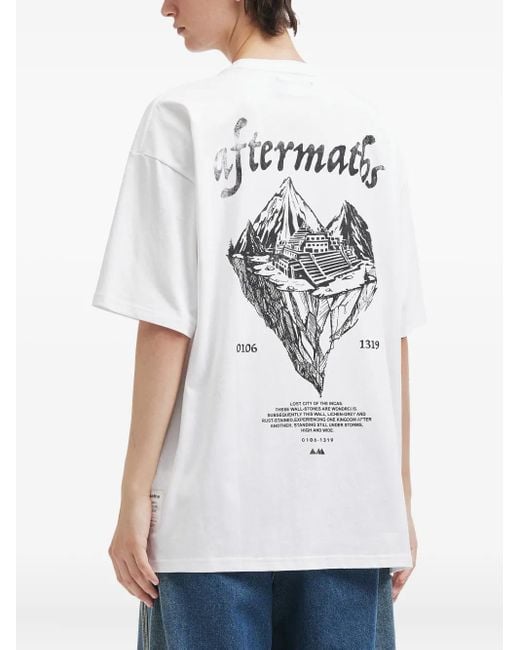 メンズ AFTERMATHS グラフィック Tシャツ White