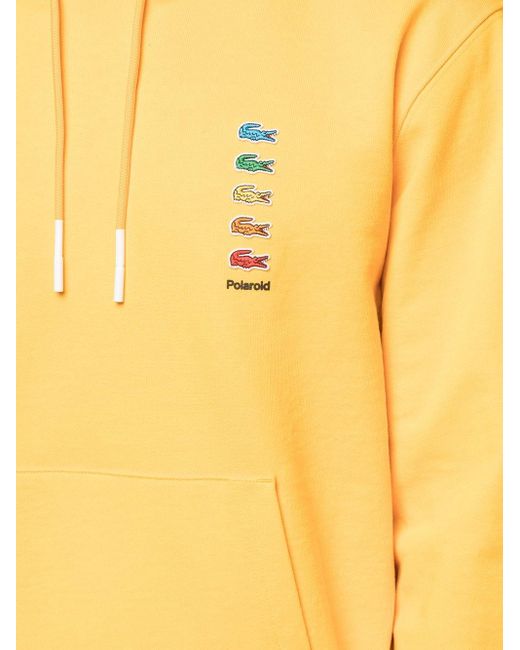 X Polaroid hoodie en coton Lacoste pour homme en coloris Jaune | Lyst