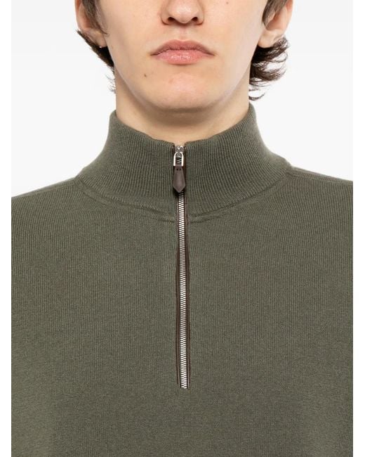 N.Peal Cashmere Green Carnaby Sweater for men