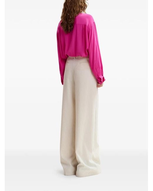 Essentiel Antwerp White Josha Pinstripe Trousers