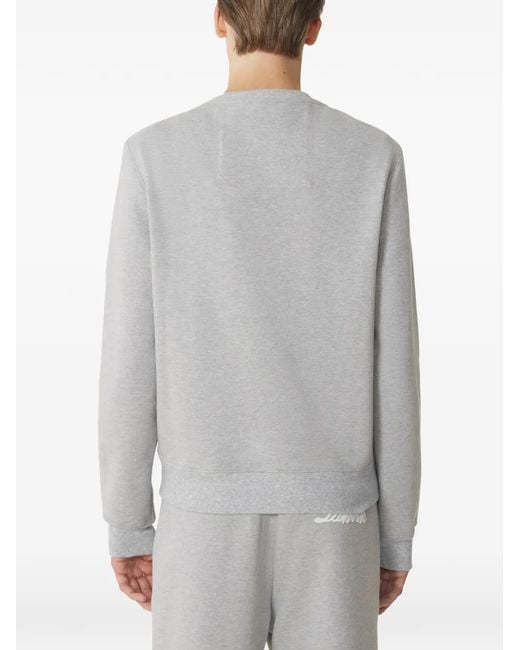 Lanvin Gray Crewneck Long-Sleeved Sweatshirt for men