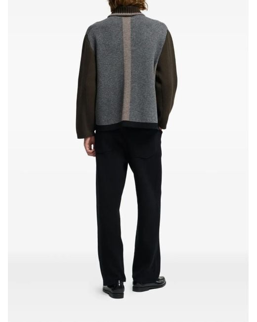 Barrie Gray Colour-Block Buttoned Jacket