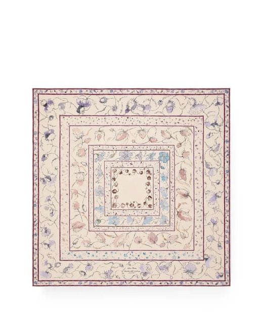 Loro Piana Pink Garden Of Excellence Silk Scarf