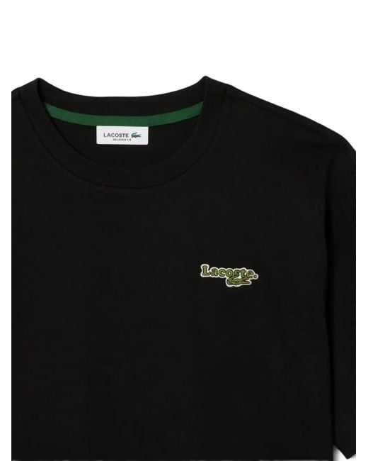 Lacoste Black Logo-Patch T-Shirt