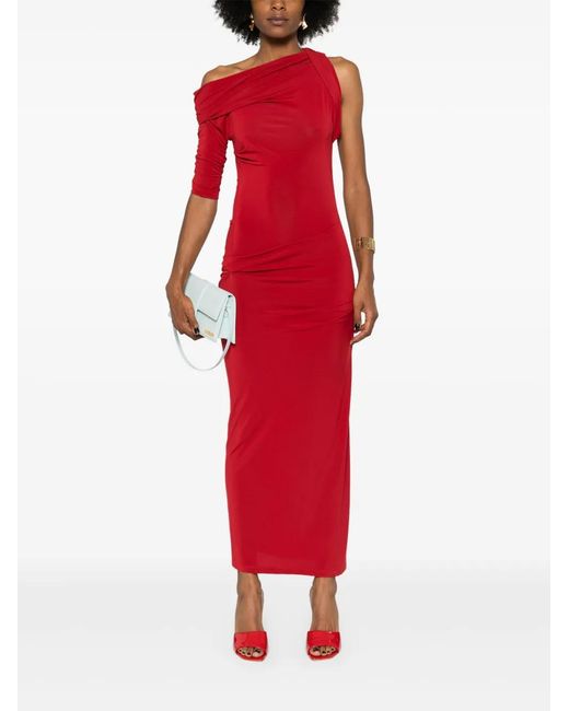 Jacquemus Red The Drapeado Dress
