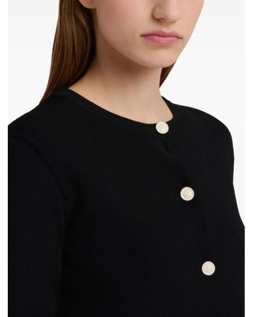 Marni Black Button-Front Long-Sleeve Cardigan