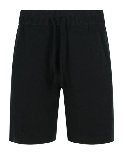 Shorts Con Coulisse E Tasche di Laneus in Black da Uomo