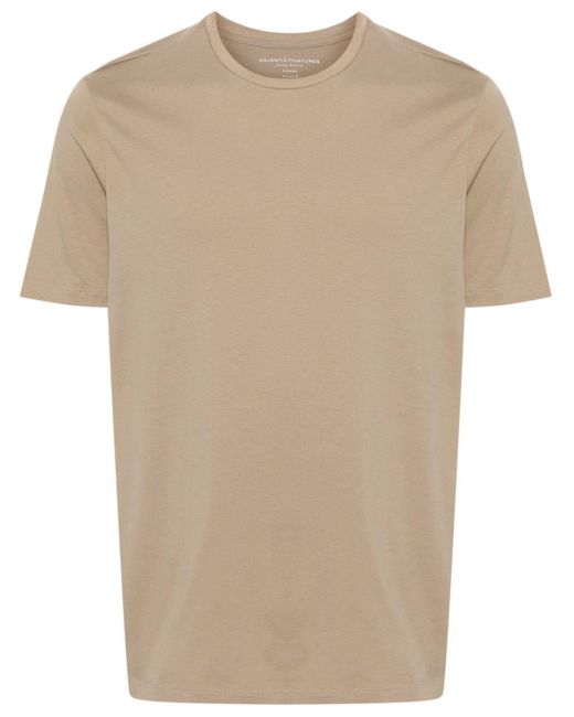 Majestic Filatures Natural Short-sleeve Cotton T-shirt for men