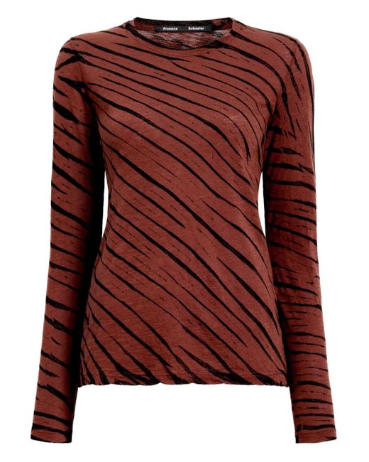 Proenza Schouler Brown Mia T-Shirt