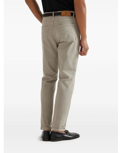 Brunello Cucinelli Gray Five-Pocket Jeans for men