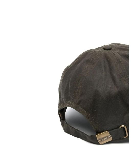 Barbour Gray Embroidered-Logo Baseball Cap