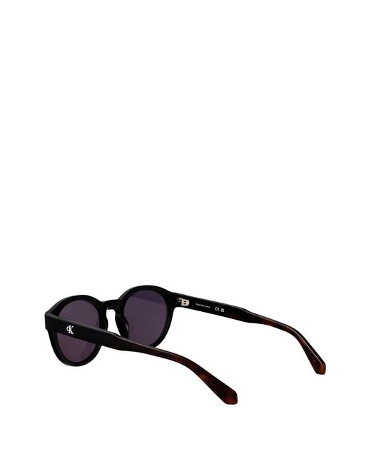 Calvin Klein Black Lunettes De Soleil À Monture Ronde for men
