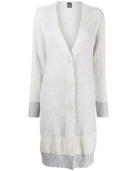 Lorena Antoniazzi White V-Neck Button Cardi-Coat
