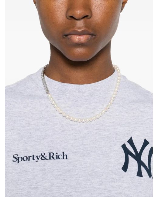 Sporty & Rich White New York Yankees T-Shirt