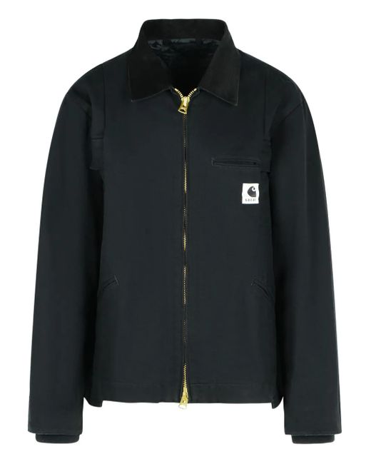 Sacai Black Corduroy-Collar Jacket for men