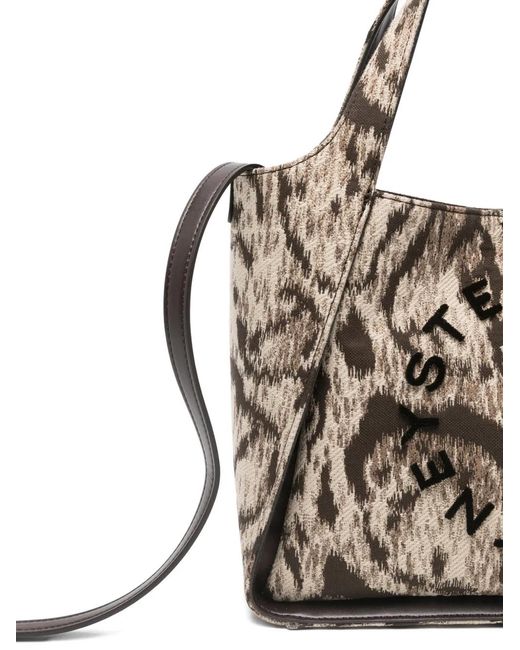 Stella McCartney White Logo-Plaque Tote Bag