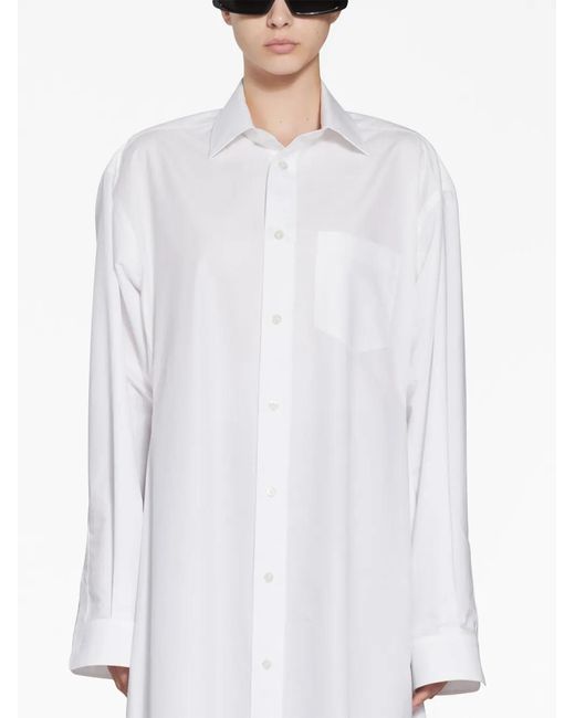 Balenciaga White Poplin Shirt Dress