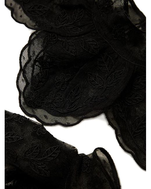 Twinset Black Embroidered Cuffs