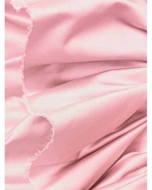 AZ FACTORY Pink Hyacinth Ruched One-shoulder Minidress