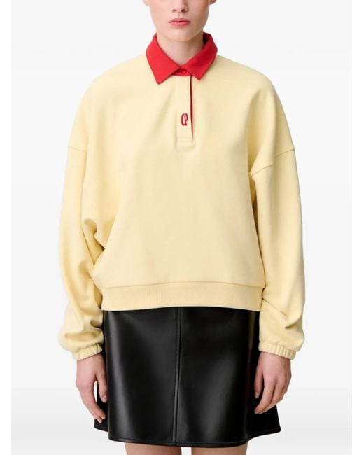 Claudie Pierlot Natural Oversized Cotton Sweatshirt