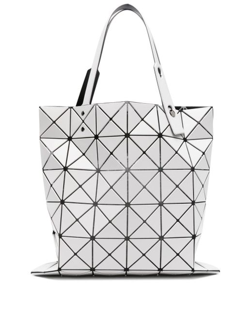 Bao Bao Issey Miyake White Lucent Matte Geometric Tote Bag