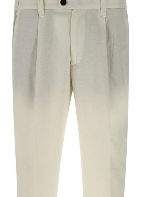 Devore Gray Pleated Trousers for men
