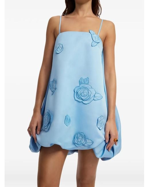 LEO LIN Blue Patsy Floral Mini Dress