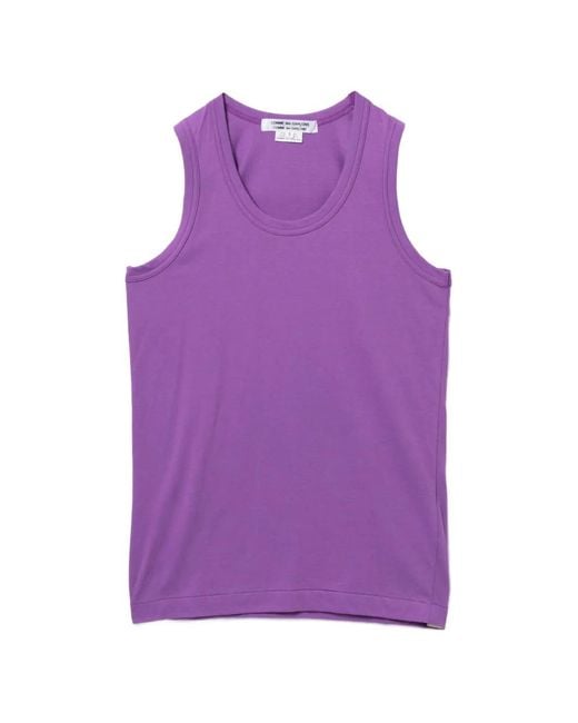 Comme des Garçons Purple Round Neck Tank Top