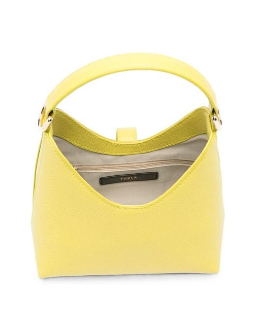 Furla Yellow Mini Iride Leather Tote Bag