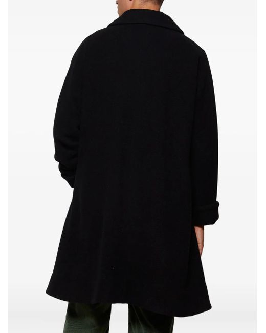Bode Black Button-Fastening Coat for men