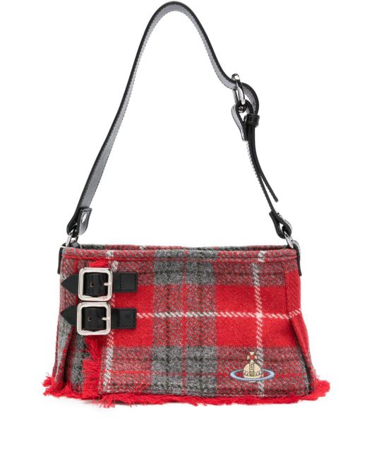 Vivienne Westwood Red Heather Kilt Shoulder Bag